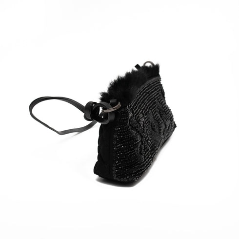 Βραδινό τσαντάκι Roccobarocco ROBS35503 μαύρο